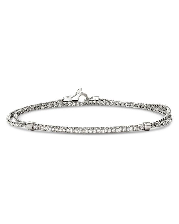 John Hardy Sterling Silver JH Essentials Diamond Pavé Wrap Bracelet