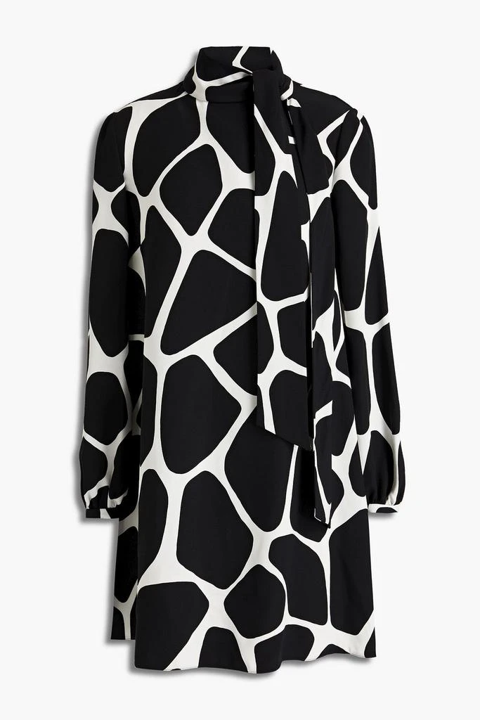 Valentino Printed silk-crepe mini dress 1