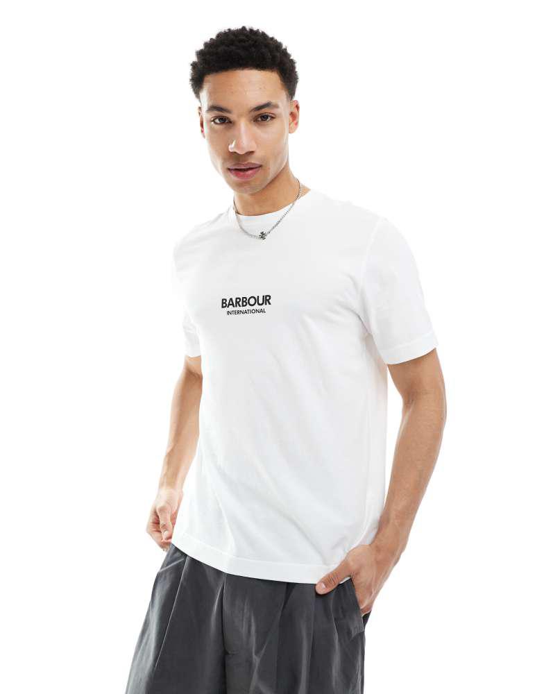 Barbour Barbour International Simons logo t-shirt in white