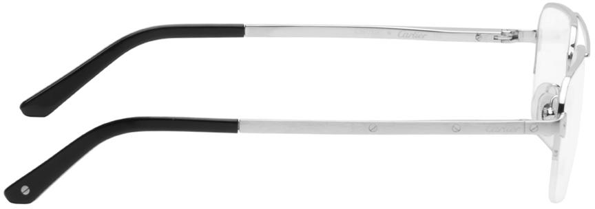 Cartier Silver Aviator Glasses