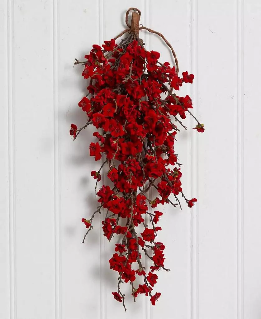 NEARLY NATURAL 28" Plum Blossom Teardrop 7