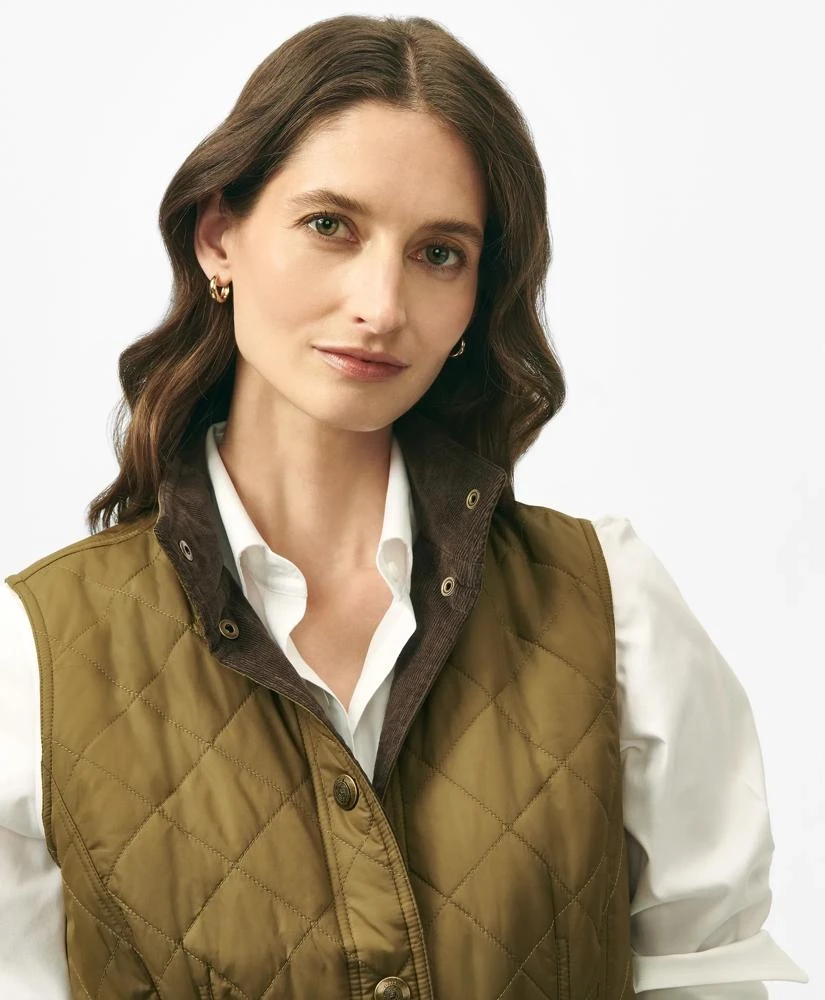 Brooks Brothers Belted Military-Inspired Quilted Vest in Nylon 3