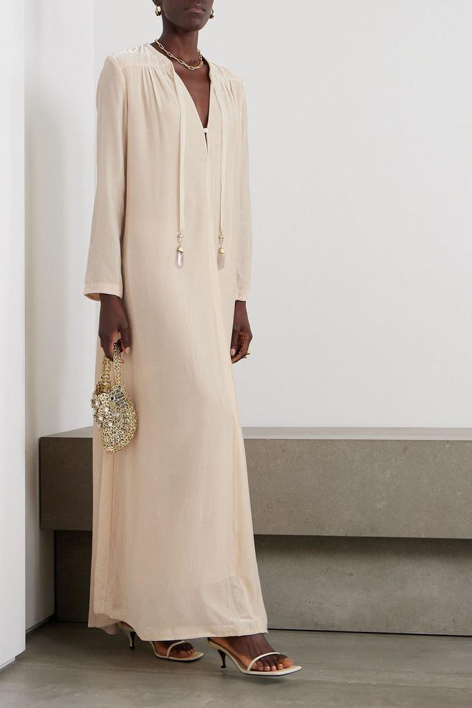 Zimmermann Lyrical bead-embellished velvet maxi dress