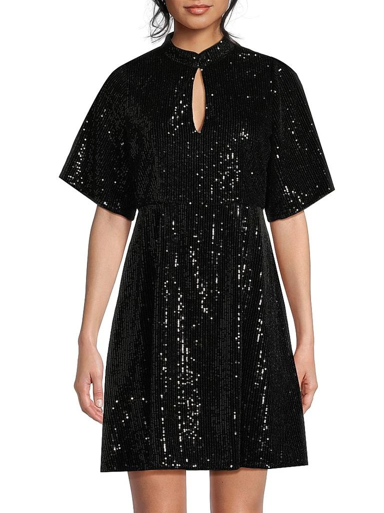 Johnny Was Eve Sequined Short-Sleeve Minidress 3