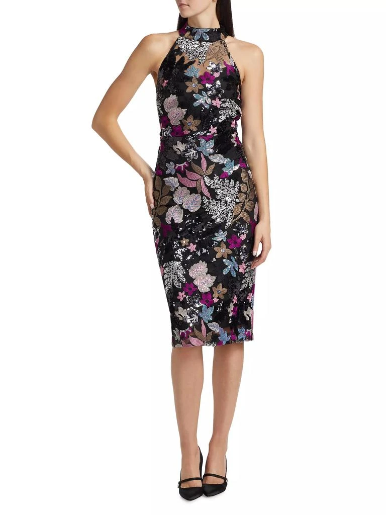 Tahari Aldana Embellished Sleeveless Midi-Dress 2