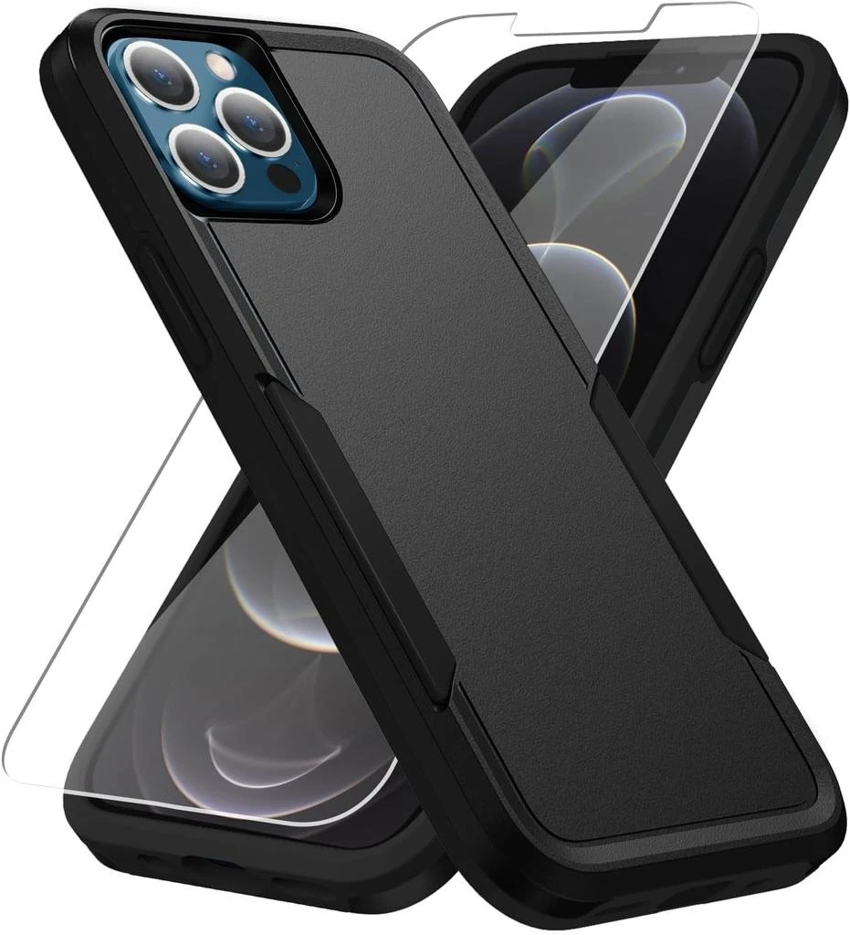 ENTRONIX Entronix Bundle Compatible with iPhone 14 Pro Max - Soft-Touch Dual-Layer Case 
1 Clear Screen Protector