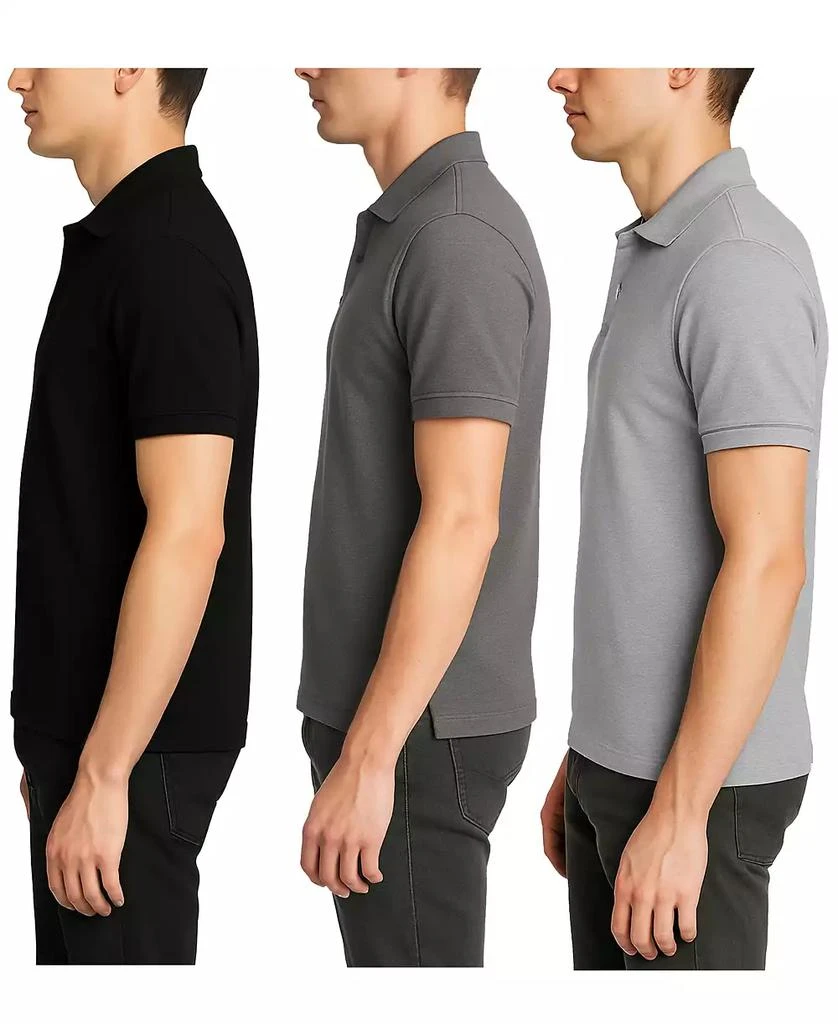 Galaxy By Harvic Men's 3-Pack Polo Avenue Short Sleeve Pique Polo Shirt 2