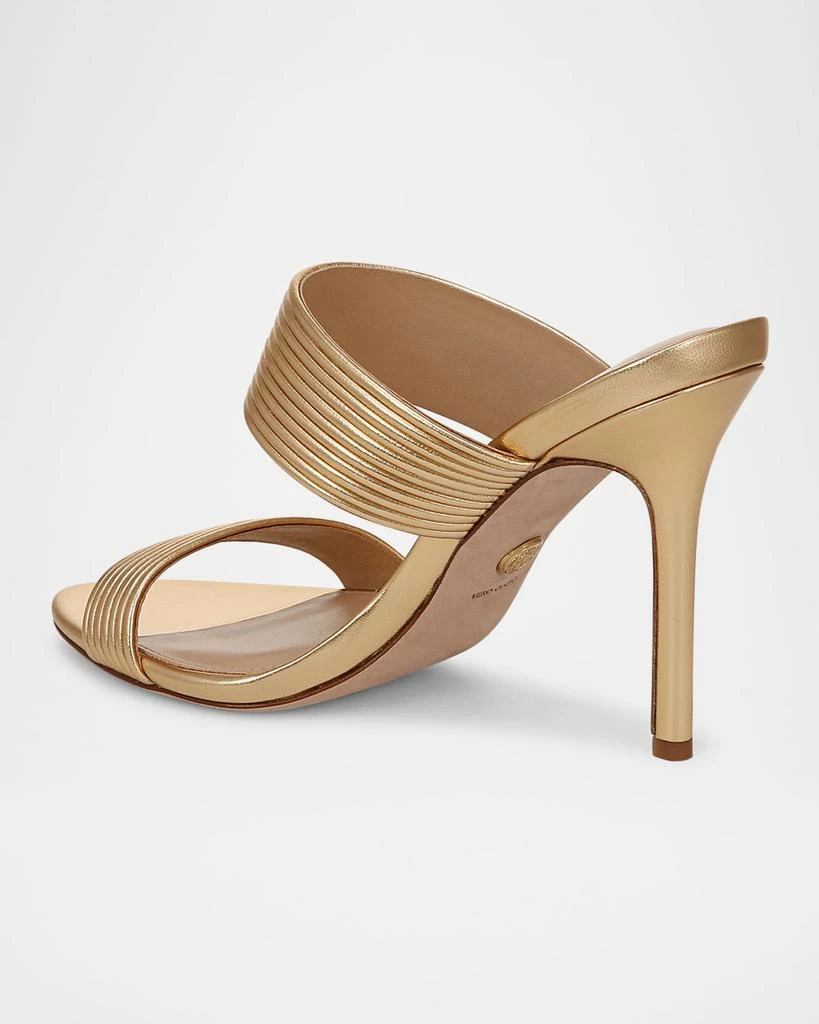 VERONICA BEARD Asha Metallic Dual-Band Slide Sandals 3