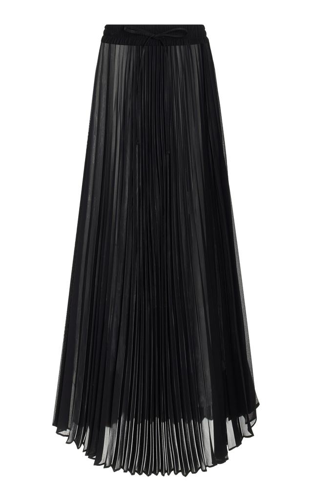 Peter Do Peter Do - Pleated Chiffon Midi Skirt - Black - M - Moda Operandi