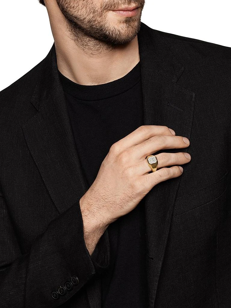 David Yurman Streamline Signet Ring in 18K Yellow Gold 2