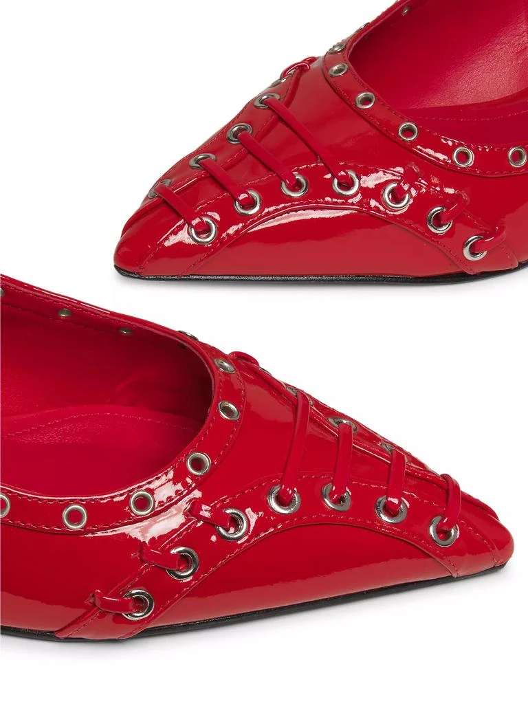 Schutz Ruth Mid 50MM Patent Leather Slingback Pumps 5