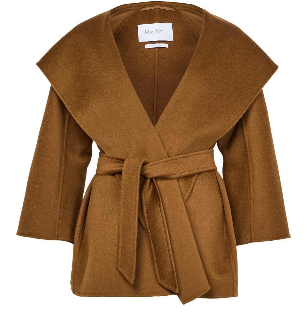 Max Mara Ocroma short belted cashmere coat 2