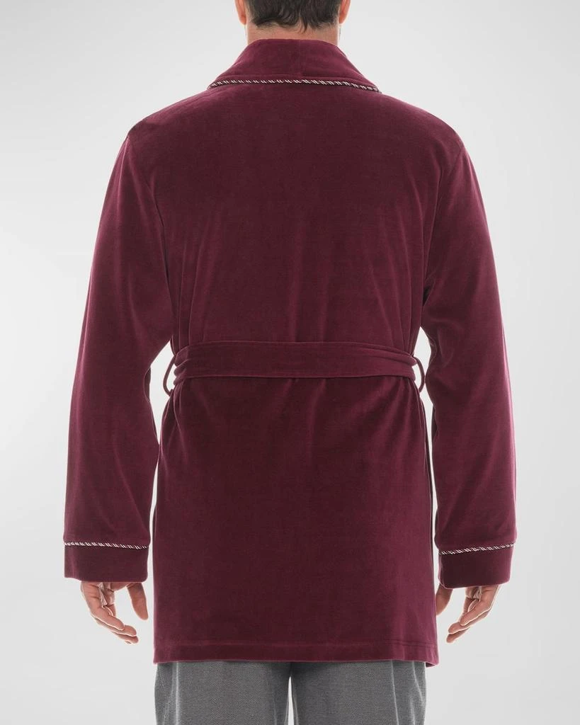 Majestic International Men's Velour Smoking Jacket 4