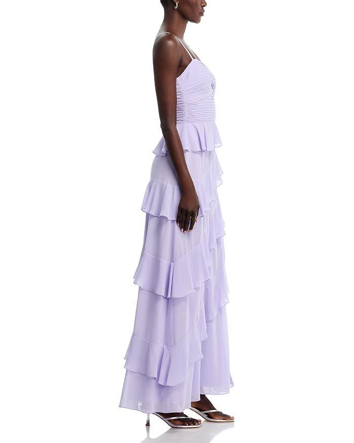 AQUA Chiffon Tiered Ruffled Dress - Exclusive 5