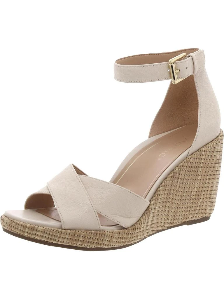 VIONIC Marina Womens Leather Platform Wedge Sandals 1