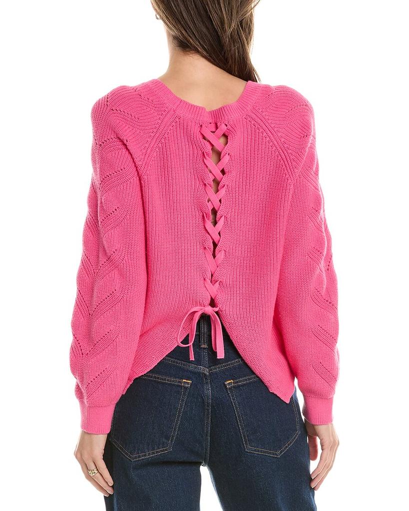 525 America Lace-Up Back Sweater