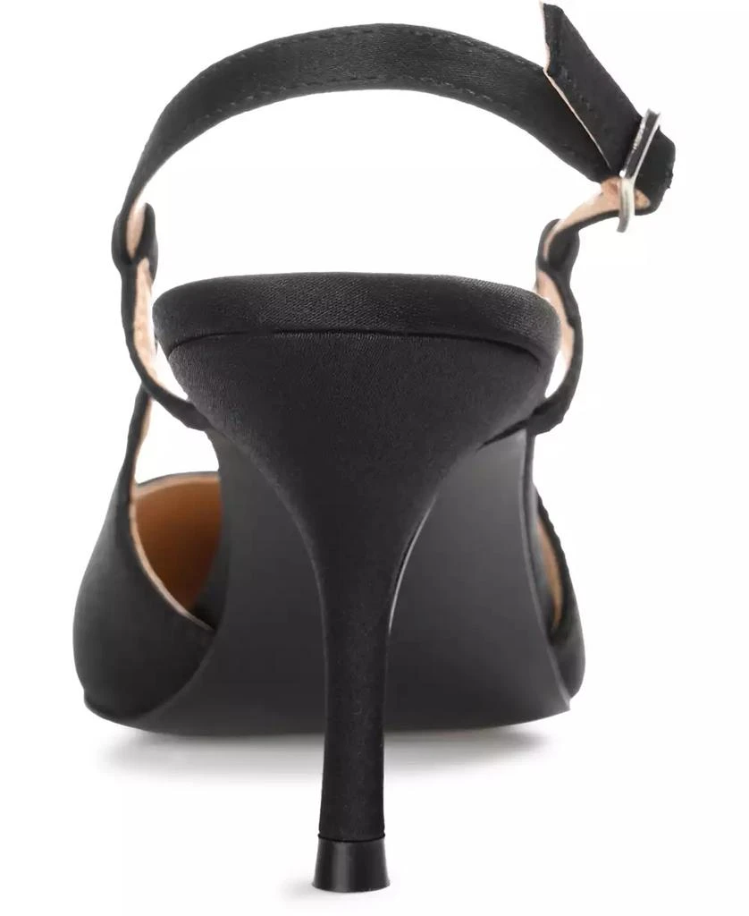 Journee Collection Women's Knightly Satin Slingback Pumps 3