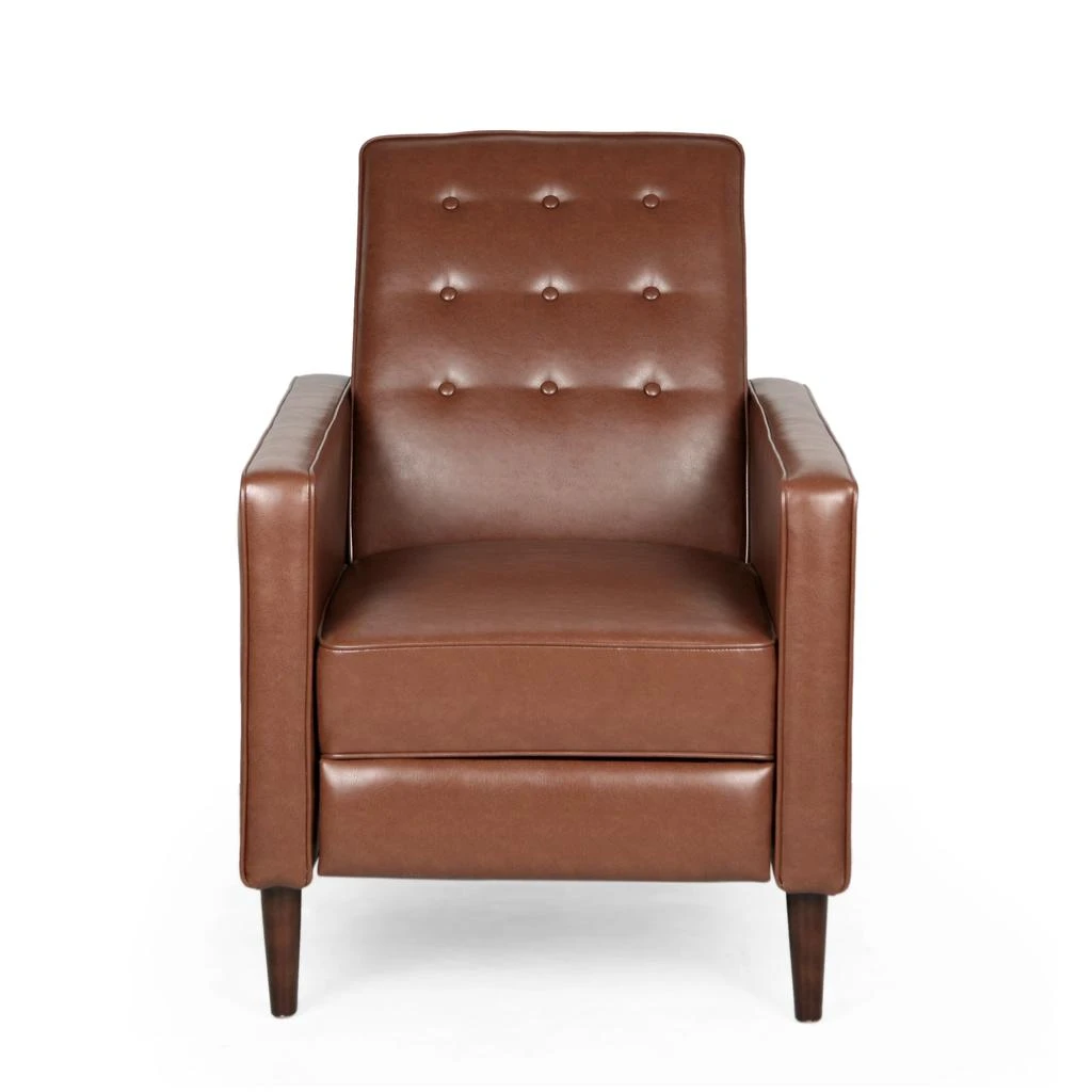 Streamdale Furniture Streamdale Mid-Century Modern Recliner with Button-Tufted Waffle Stitch Upholstery 2
