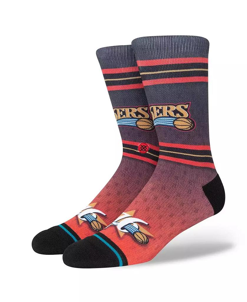 Stance Men's Philadelphia 76ers Hardwood Classics Fader Collection Crew Socks