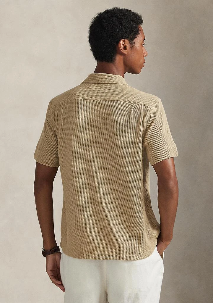 Ralph Lauren Waffle-Knit Cotton-Linen Camp Shirt 2