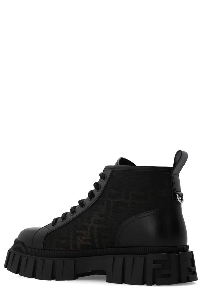 Fendi Fendi Monogrammed Lace-Up Ankle Boots 3