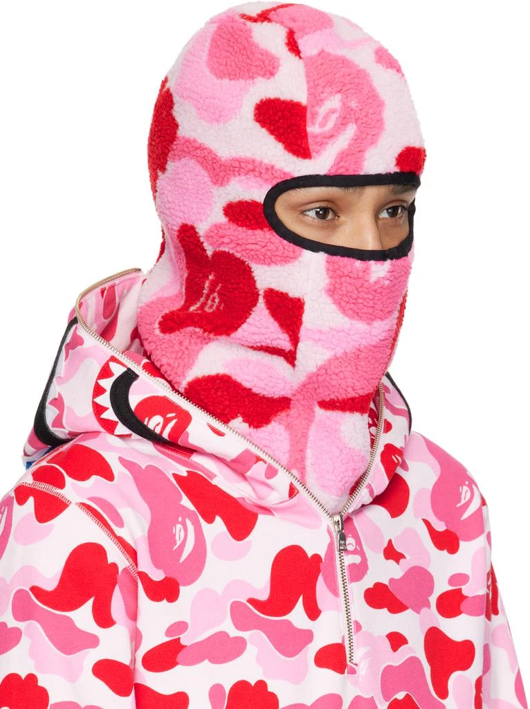Bape Pink ABC Camo Boa Fleece Balaclava 2