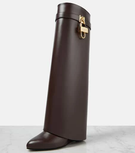 Givenchy Shark Lock leather knee-high boots 5