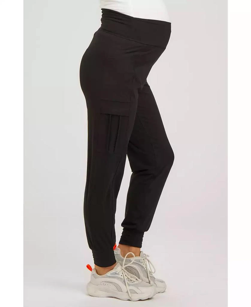 Pinkblush Maternity Black Cargo Pocket Jogger Pants 4