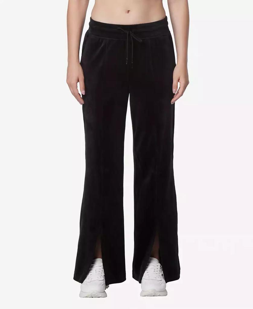 Marc New York by Andrew Marc Women's Full Length Velvet Vented Pants