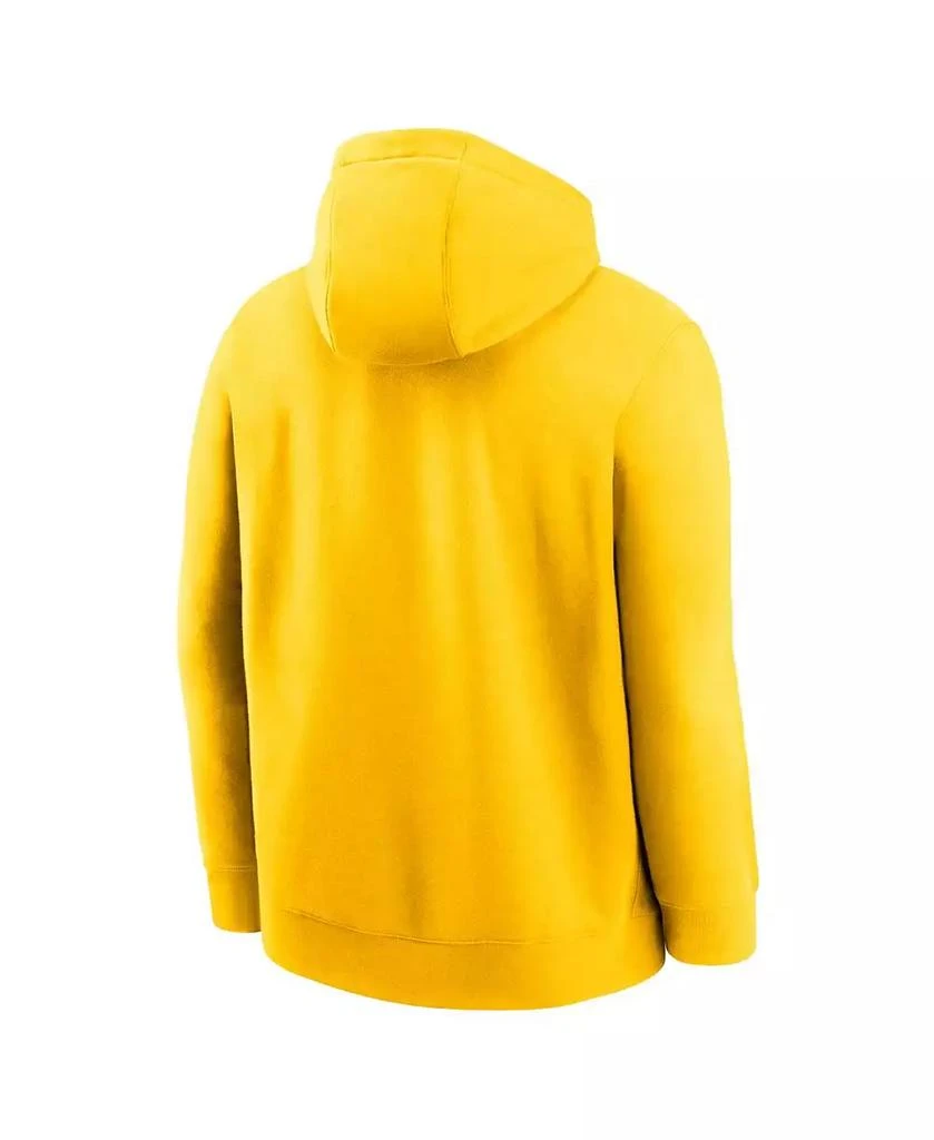 Jordan Men's Maize Michigan Wolverines Primetime Alternate Logo Club Fleece Pullover Hoodie 2