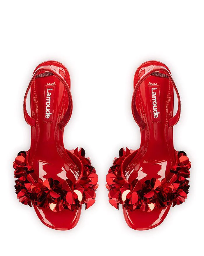 Larroudé Women's Morgan Embellished Sandals Shoes Free