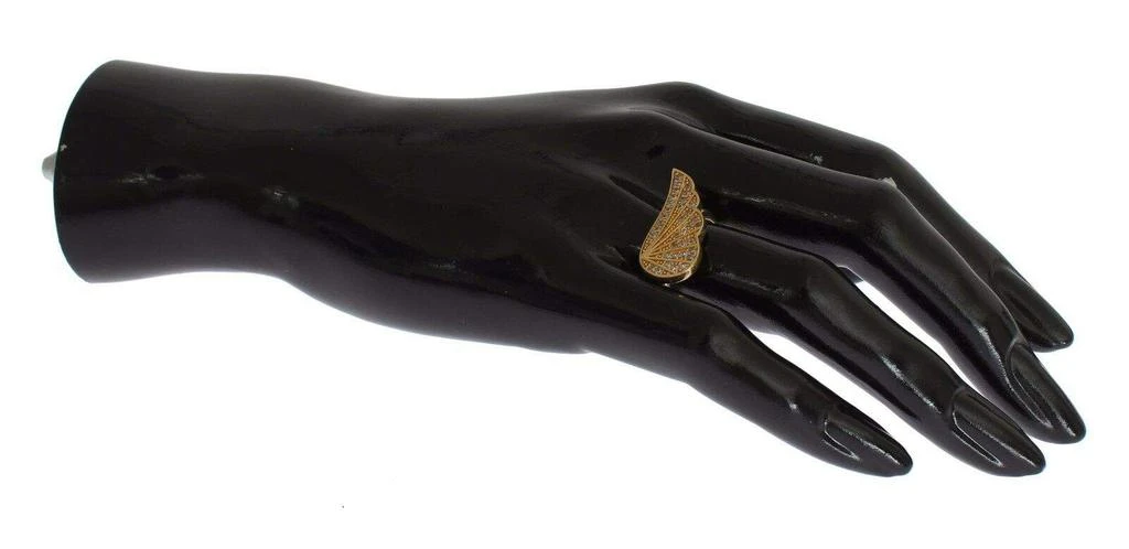 Nialaya Nialaya Womens Clear CZ Gold 925 Silver Authentic Ring 6