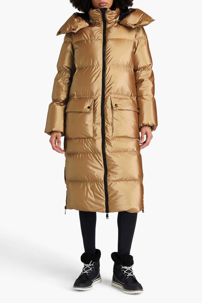 Goldbergh Jett quilted metallic hooded down coat