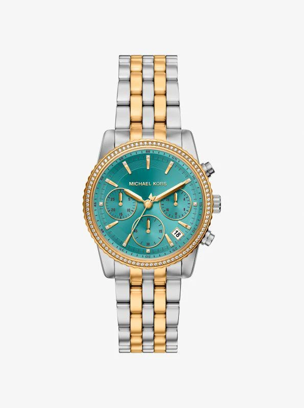 Michael Kors Bryant Pavé Two-Tone Watch