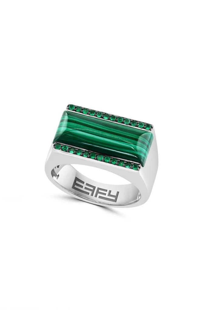 Sterling Silver Malachite Emerald Ring Size 10 – On Sale Now