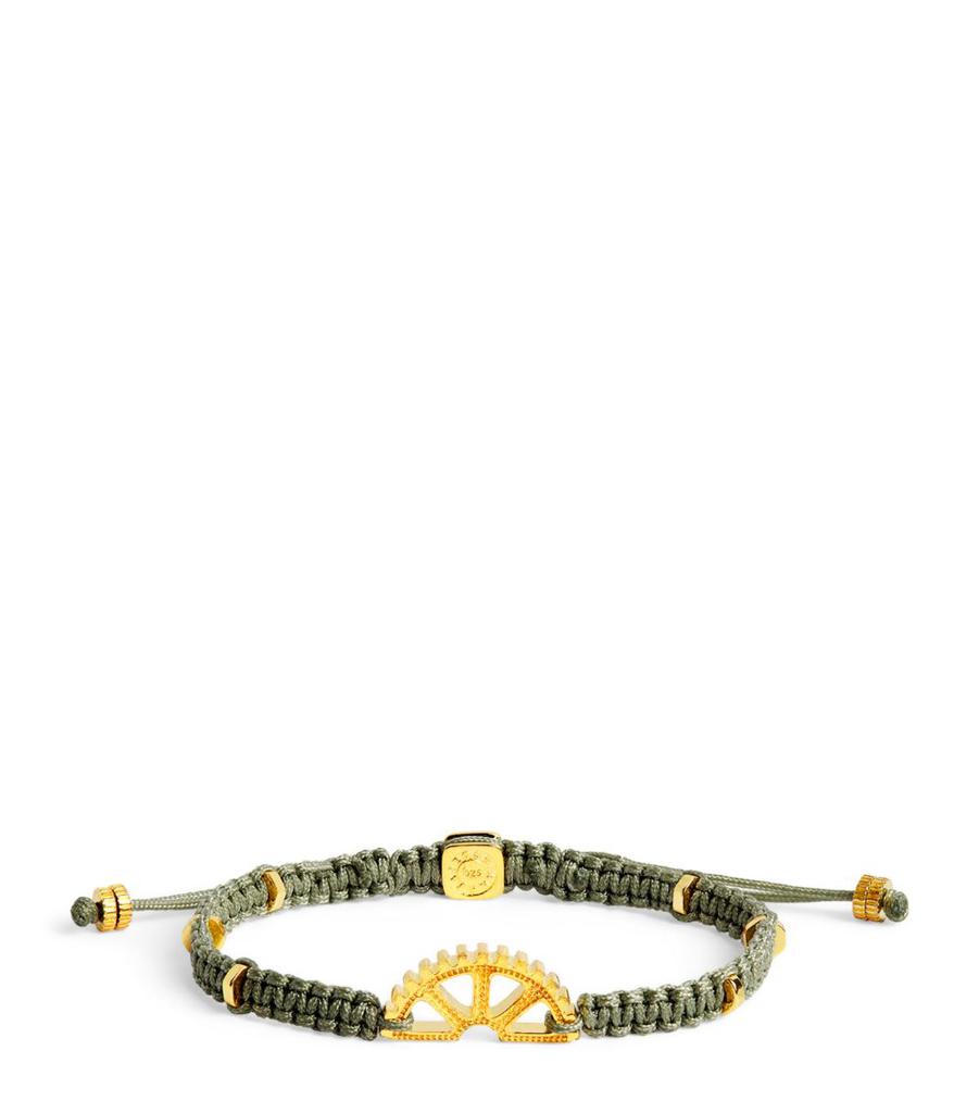 Tateossian Yellow Gold-Plated Silver Puzzle Gear Bracelet