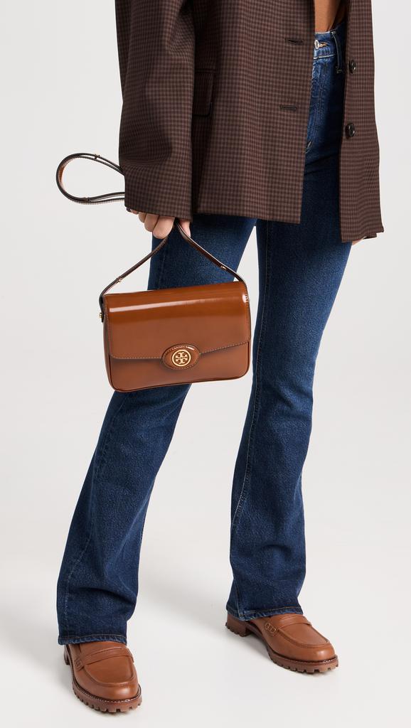 Tory Burch Robinson Spazzolato Convertible Shoulder Bag
