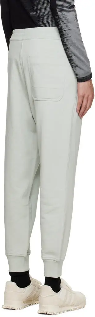 Y-3 Green Cuffed Sweatpants 3