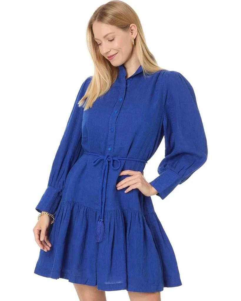 Women's Drena Linen Dress in Blue - Lilly Pulitzer Women's Drena Linen Dress in Blue - Lilly Pulitzer