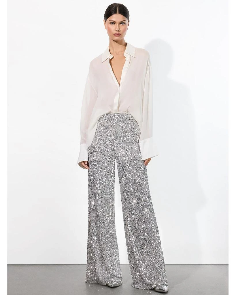 Alice + Olivia Mame Wide Leg Sequin Pants 3