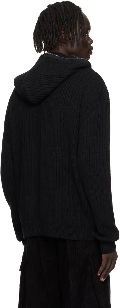 Rick Owens Black Concordians Zipped Hoodie 3