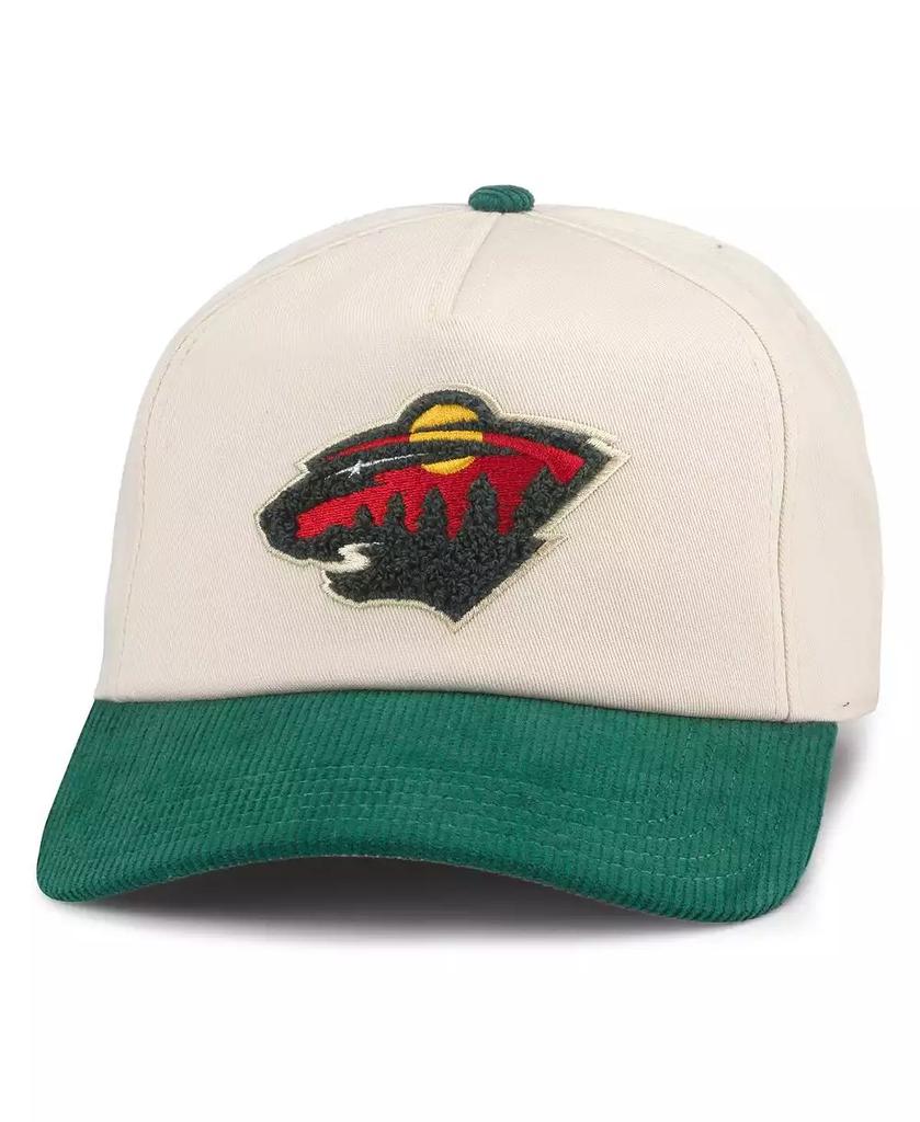 American Needle Men's Cream, Green Minnesota Wild Burnett Adjustable Hat