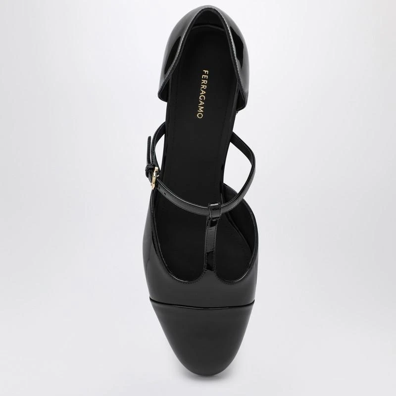 Ferragamo Black patent leather Linette ballerina 3