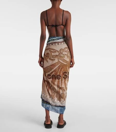 Acne Studios Printed cotton beach cover-up 3