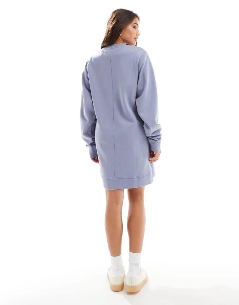 ASOS ASOS DESIGN graphic mini sweatshirt dress in washed baby blue 3