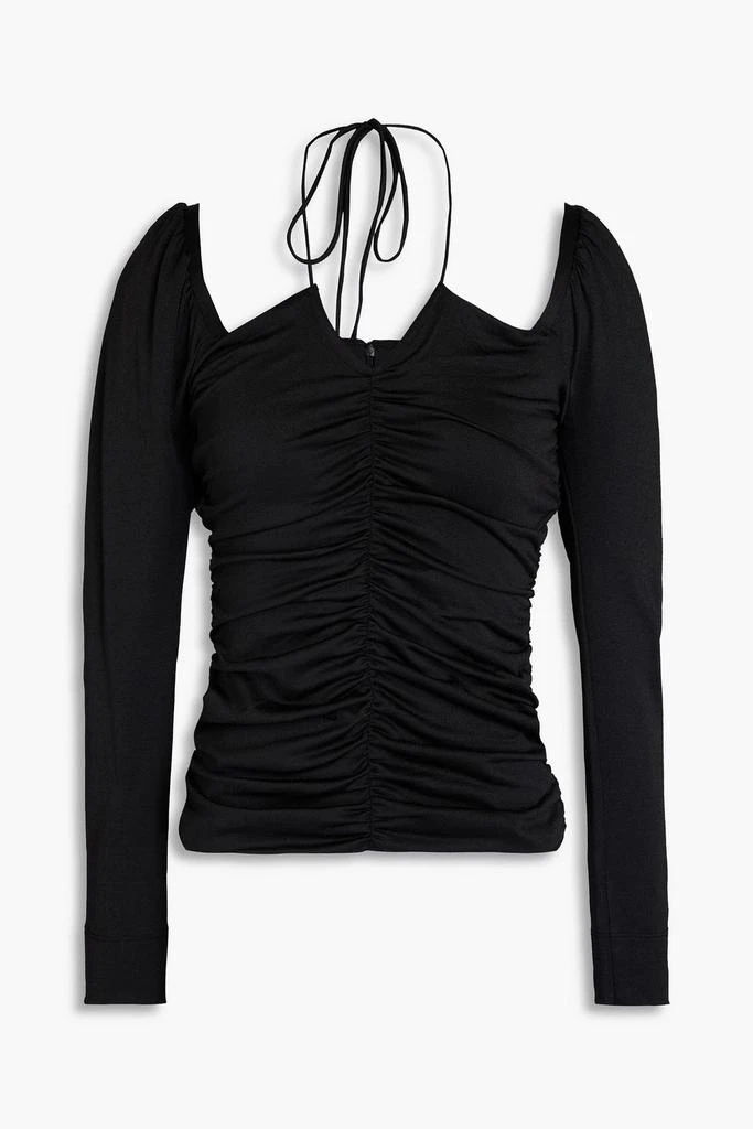 Ganni Ruched jersey top 1