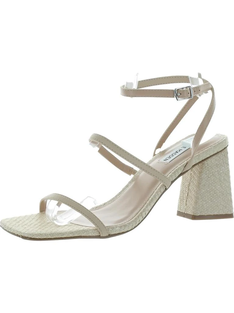 Steve Madden Bayley Womens Faux Leather Ankle Strap Block Heel 1