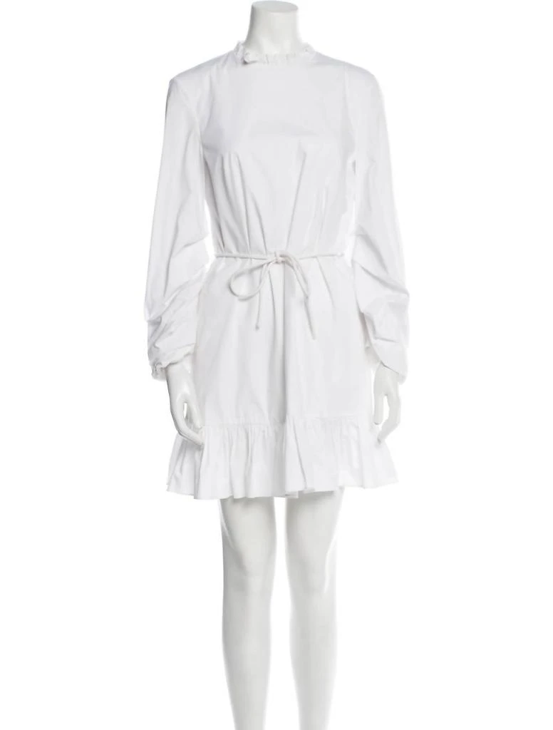 Staud Long Sleeve Carolina Dress In White 1