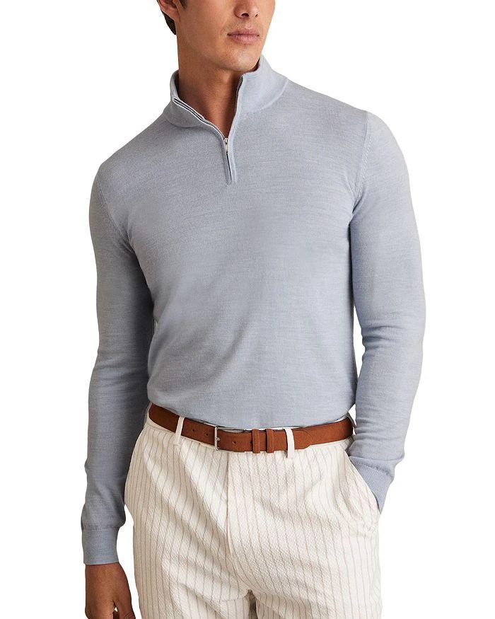 REISS Merino Wool Half Zip Sweater