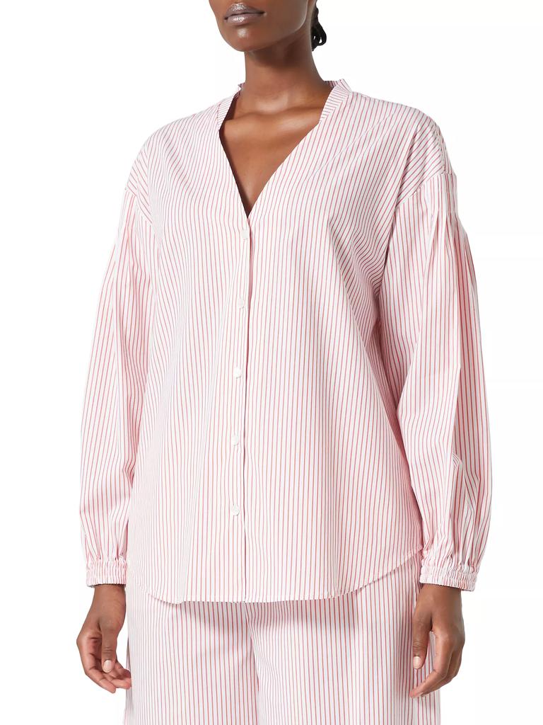 Marina Rinaldi Plus Bacco Striped Cotton Poplin Shirt